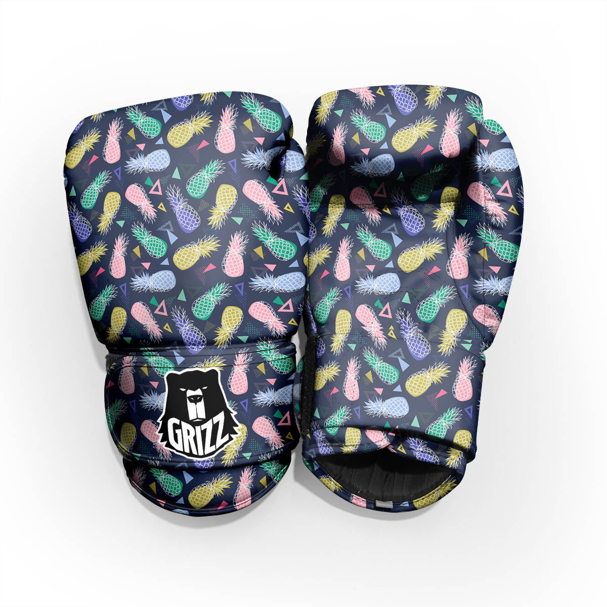 Pineapple Colorful Print Pattern Sparring Gloves-grizzshop