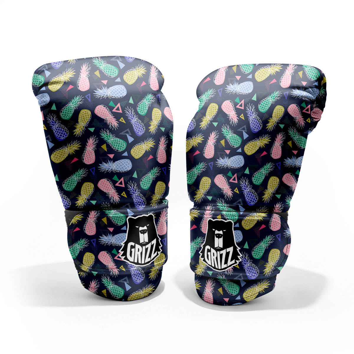 Pineapple Colorful Print Pattern Sparring Gloves-grizzshop
