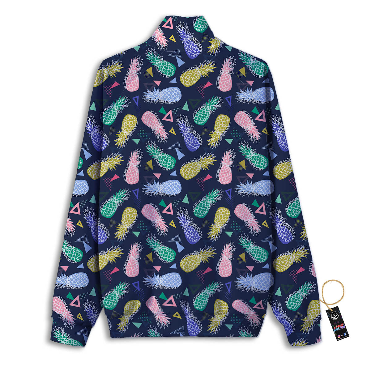 Pineapple Colorful Print Pattern Track Jacket-grizzshop