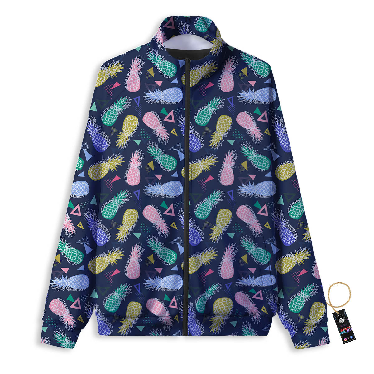 Pineapple Colorful Print Pattern Track Jacket-grizzshop