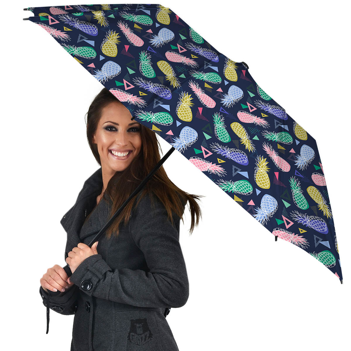 Pineapple Colorful Print Pattern Umbrella-grizzshop