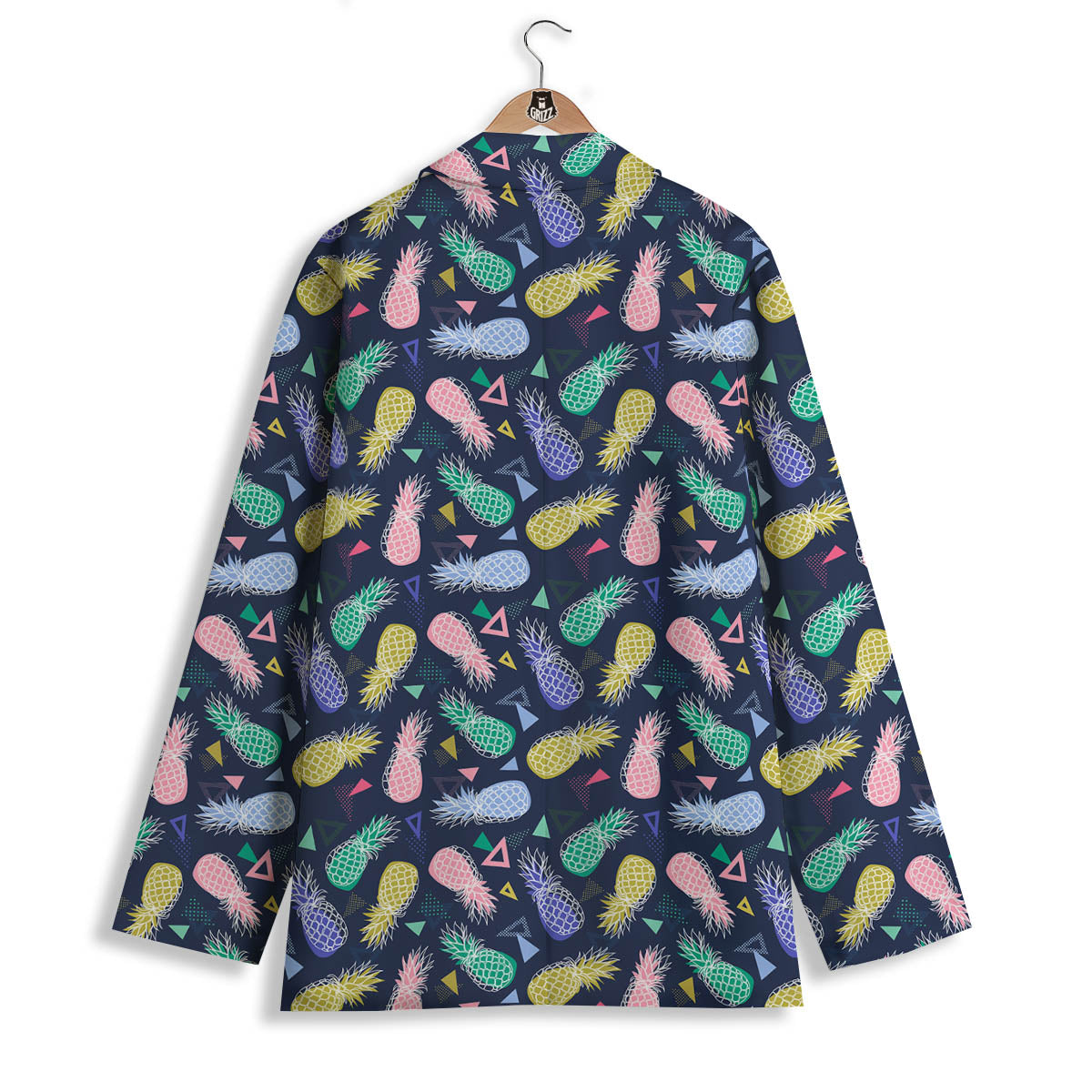 Pineapple Colorful Print Pattern Women's Blazer-grizzshop