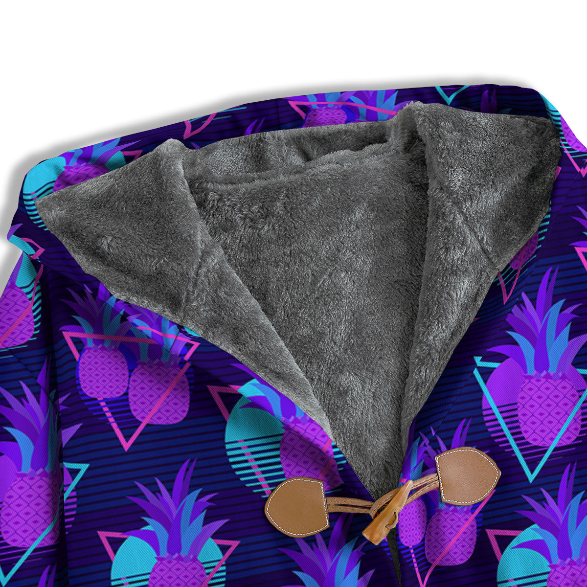 Pineapple EDM Purple Print Pattern Men's Windbreaker Jacket-grizzshop