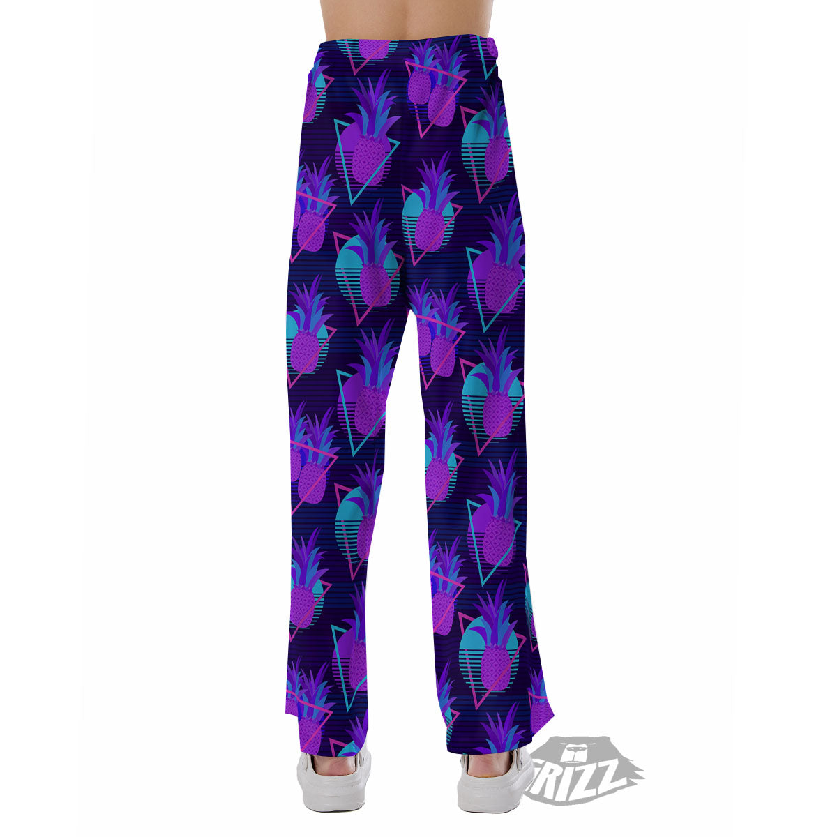Pineapple EDM Purple Print Pattern Pajama Pants-grizzshop
