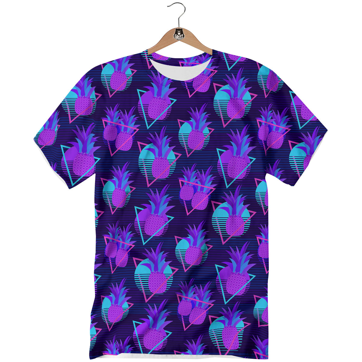 Pineapple EDM Purple Print Pattern T-Shirt-grizzshop