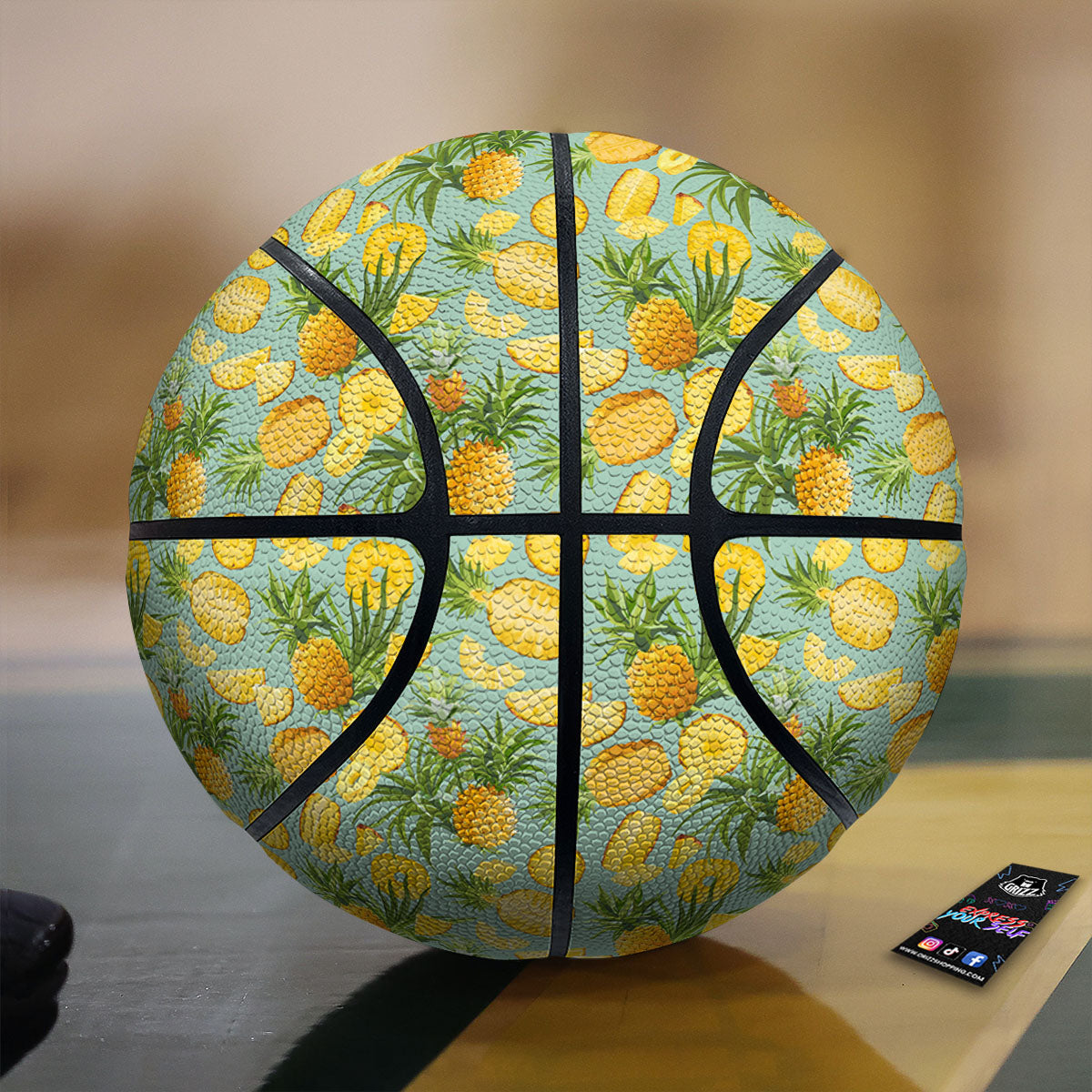 Pineapple Exotic Tropical Print Pattern Basketball-grizzshop
