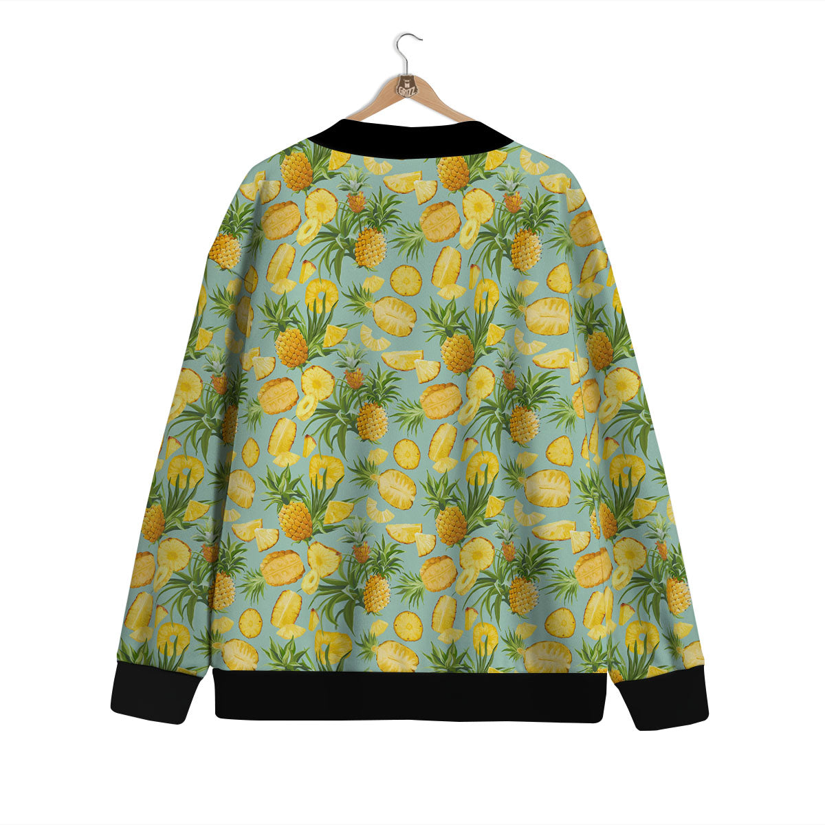 Pineapple Exotic Tropical Print Pattern Cardigan-grizzshop