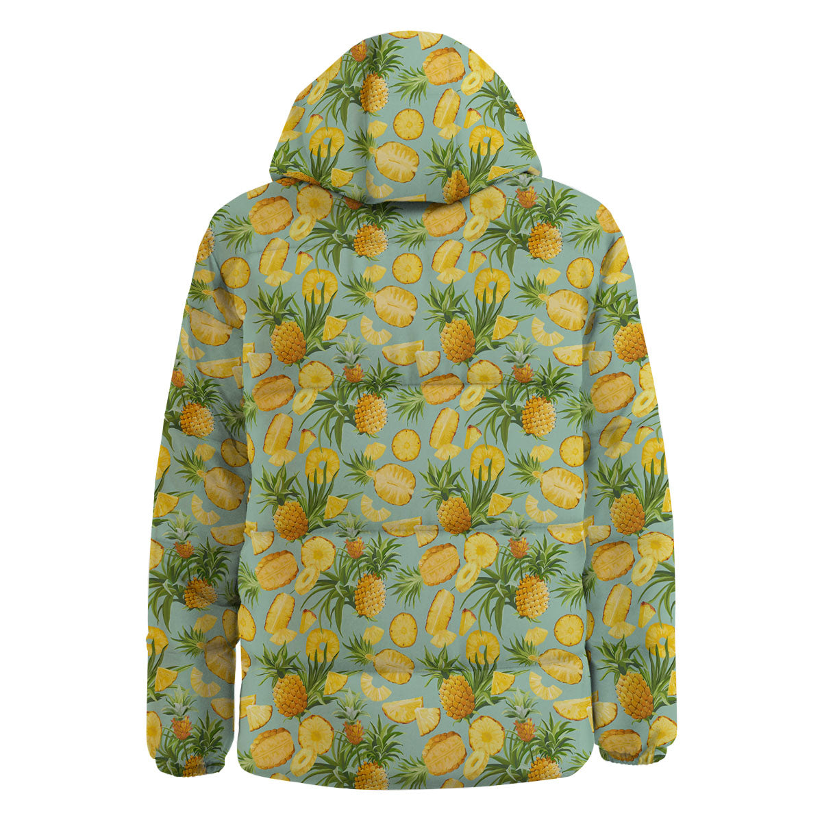 Pineapple Exotic Tropical Print Pattern Down Jacket-grizzshop