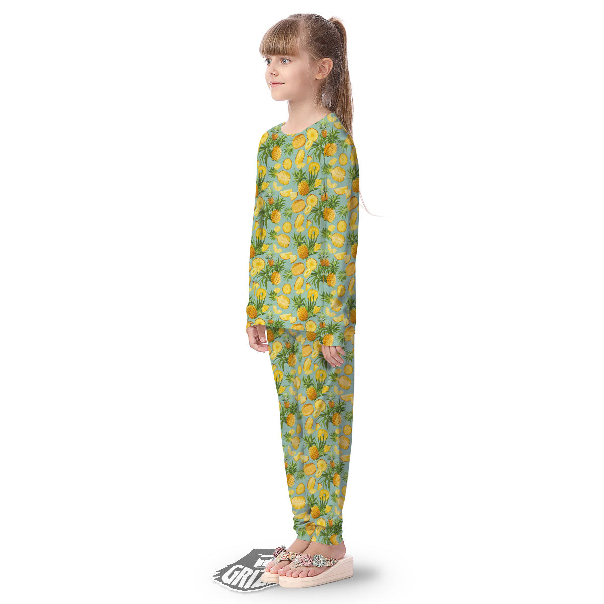 Pineapple Exotic Tropical Print Pattern Kid's Pajamas-grizzshop