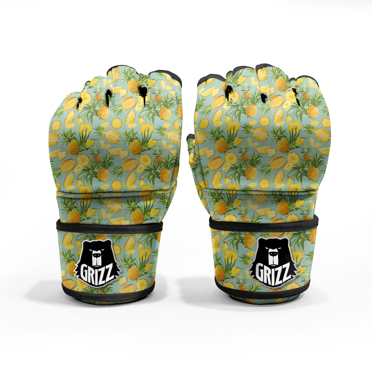 Pineapple Exotic Tropical Print Pattern MMA Gloves-grizzshop