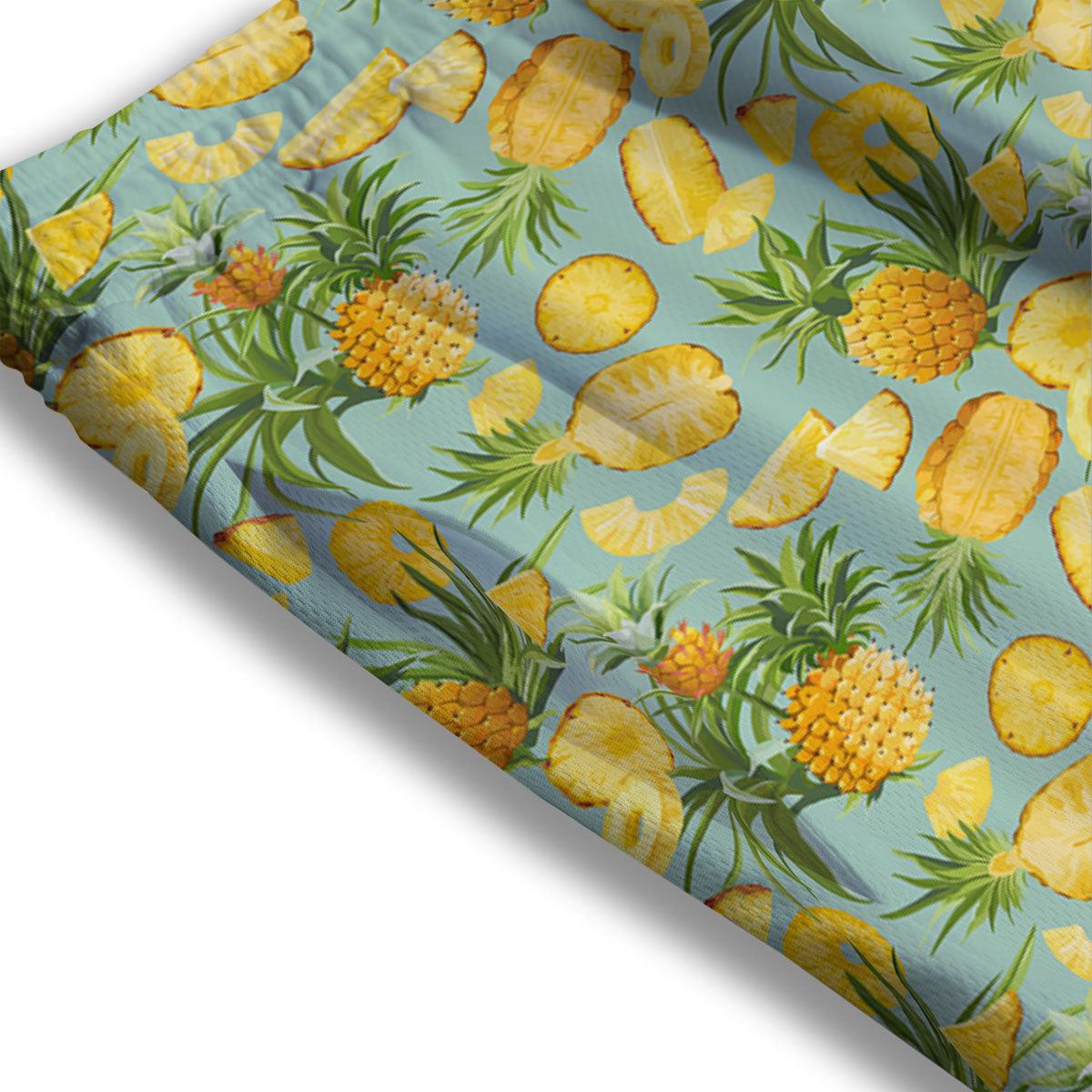 Pineapple Exotic Tropical Print Pattern Mesh Shorts-grizzshop
