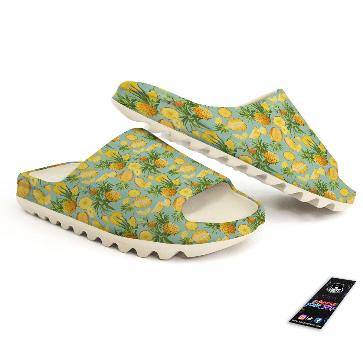 Pineapple Exotic Tropical Print Pattern Sandals-grizzshop