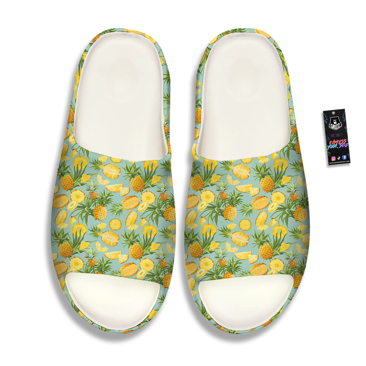Pineapple Exotic Tropical Print Pattern Sandals-grizzshop