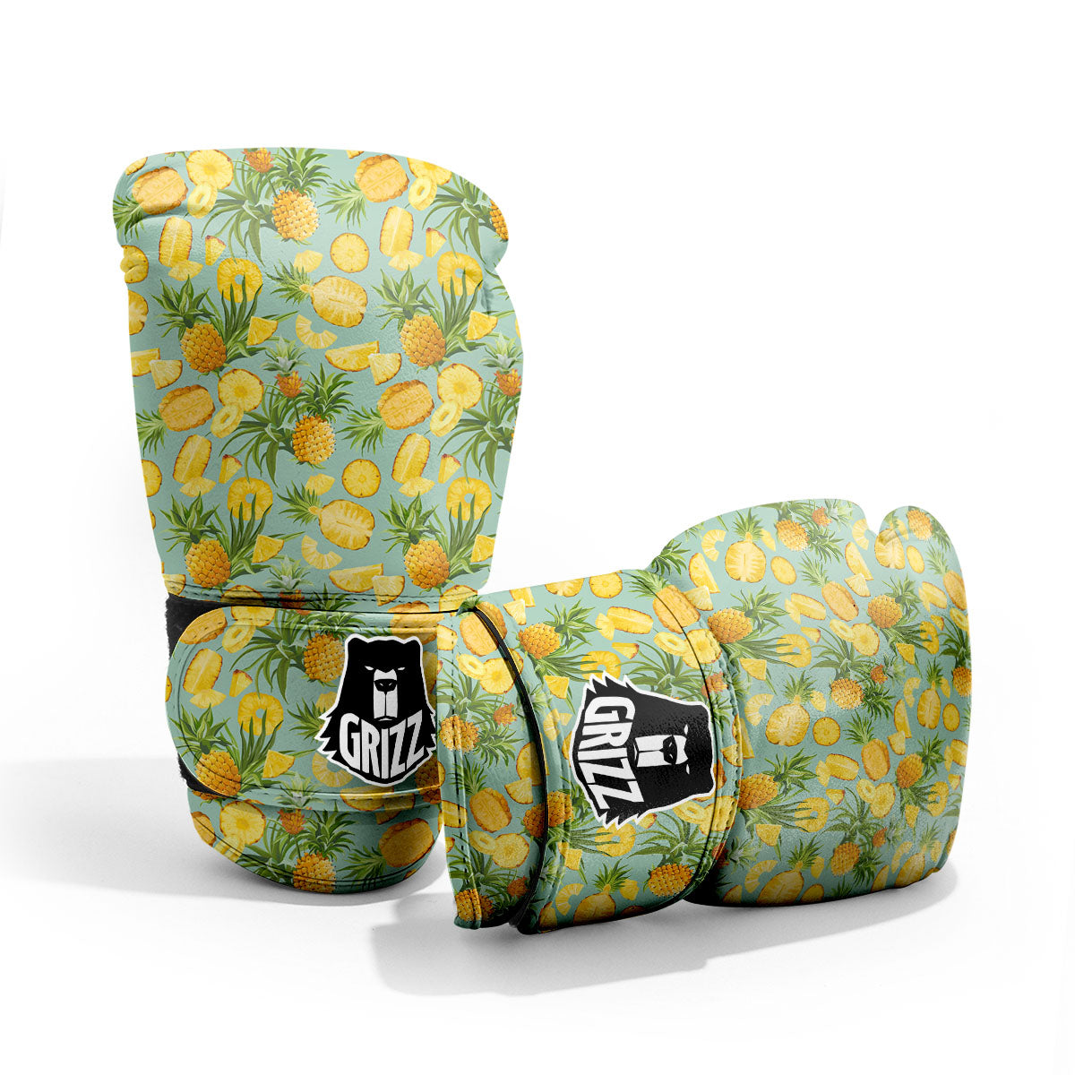 Pineapple Exotic Tropical Print Pattern Sparring Gloves-grizzshop