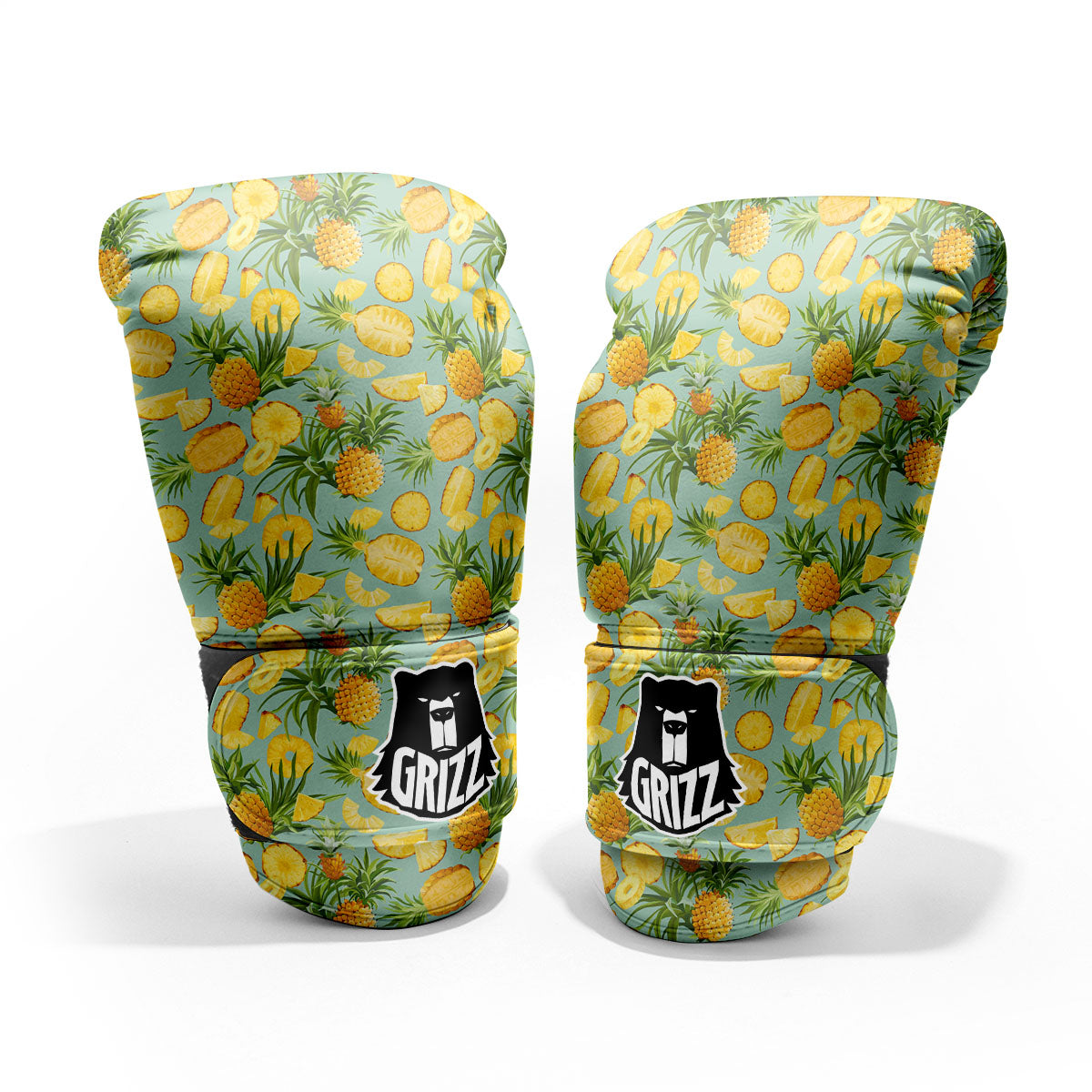 Pineapple Exotic Tropical Print Pattern Sparring Gloves-grizzshop