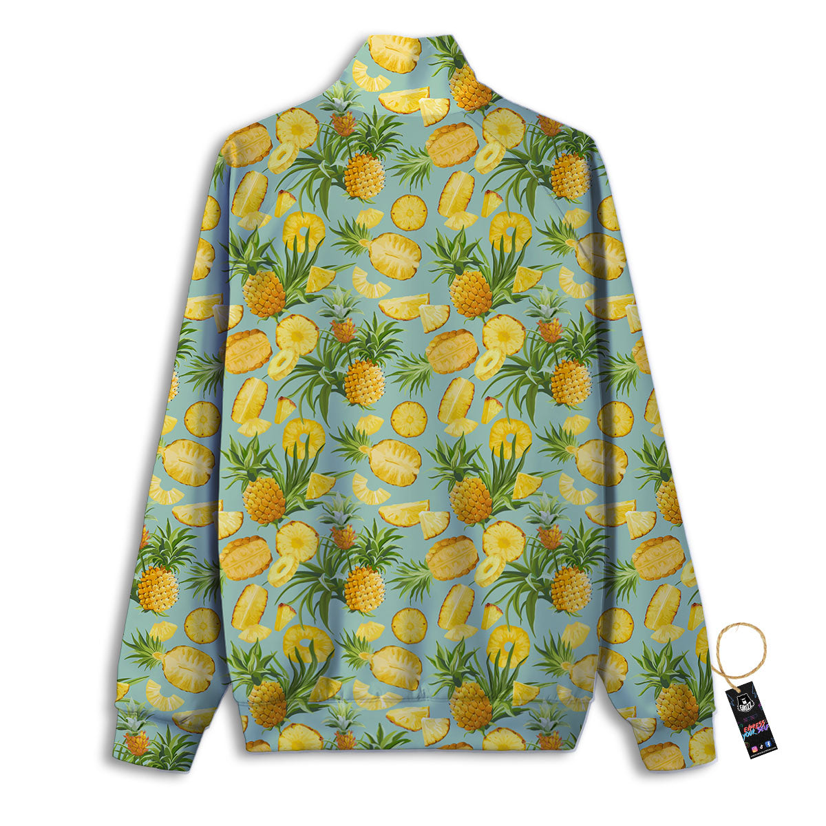 Pineapple Exotic Tropical Print Pattern Track Jacket-grizzshop