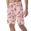 Pineapple Flamingo Print Men's Shorts-grizzshop