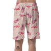 Pineapple Flamingo Print Men's Shorts-grizzshop