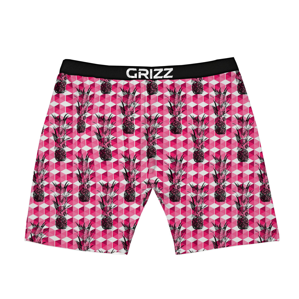 Pineapple Geometric Print Pattern Boxer Briefs-grizzshop