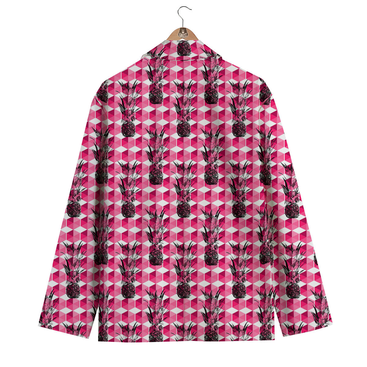 Pineapple Geometric Print Pattern Men's Blazer-grizzshop