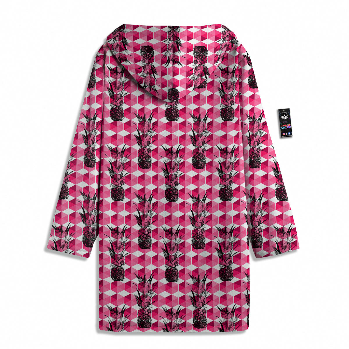Pineapple Geometric Print Pattern Men's Windbreaker Jacket-grizzshop