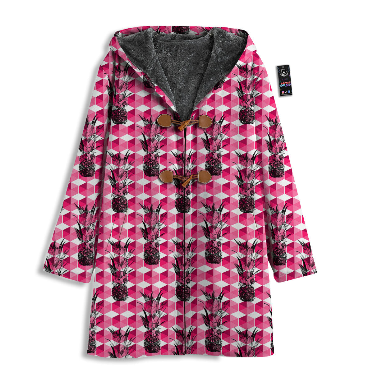 Pineapple Geometric Print Pattern Men's Windbreaker Jacket-grizzshop