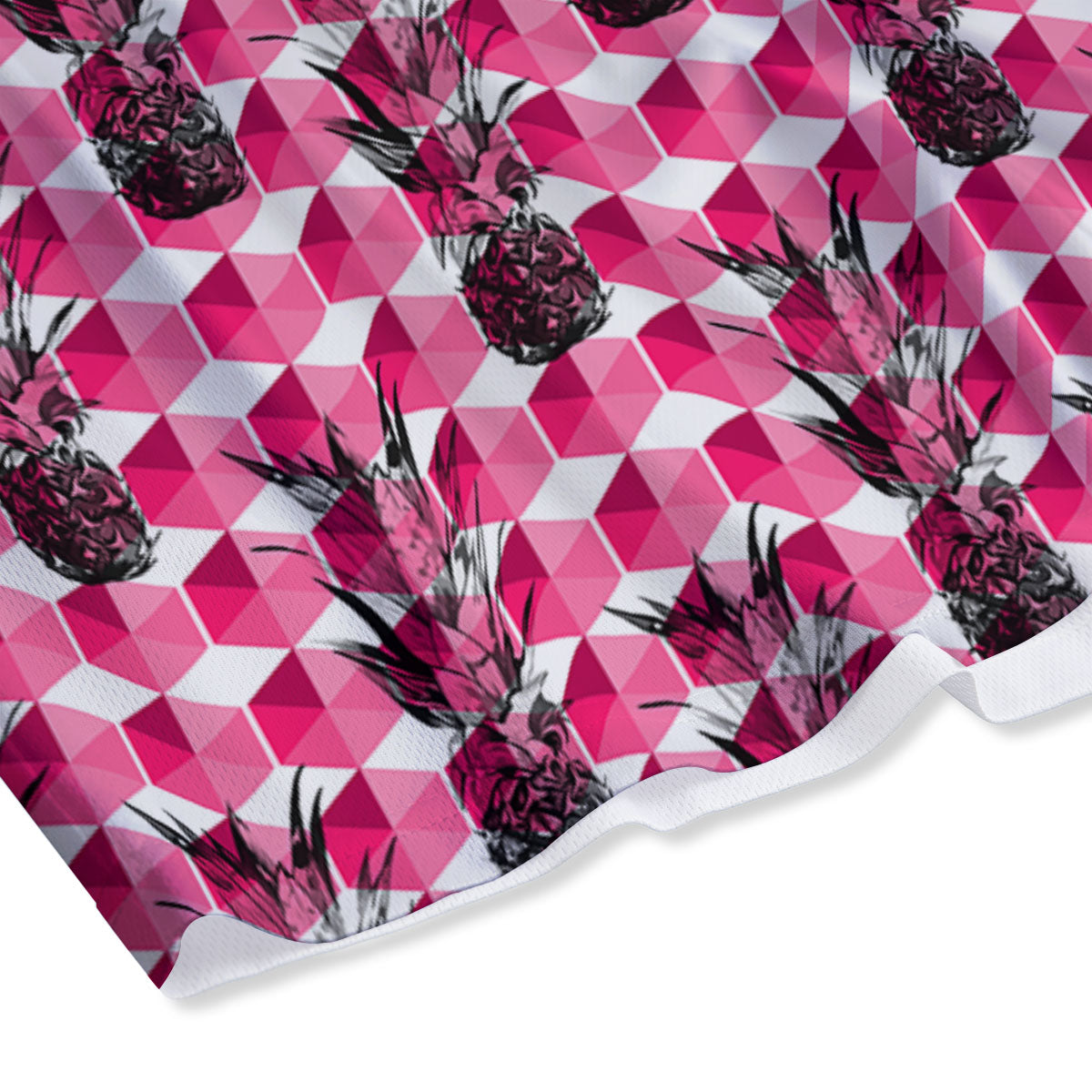 Pineapple Geometric Print Pattern Mesh Shorts-grizzshop