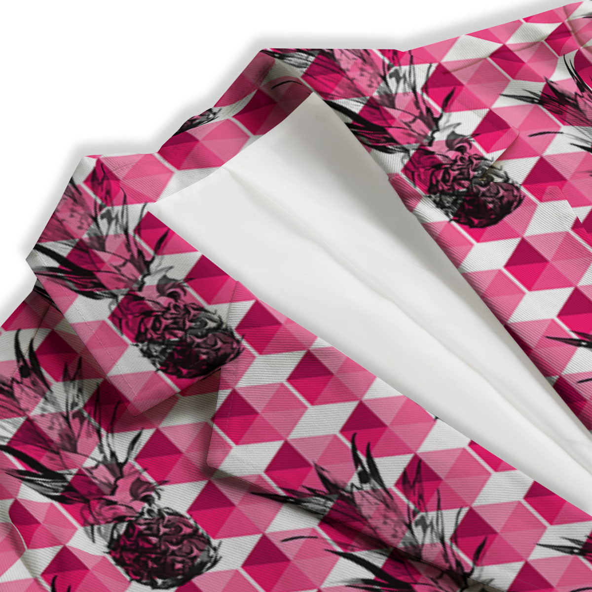Pineapple Geometric Print Pattern Women's Blazer-grizzshop