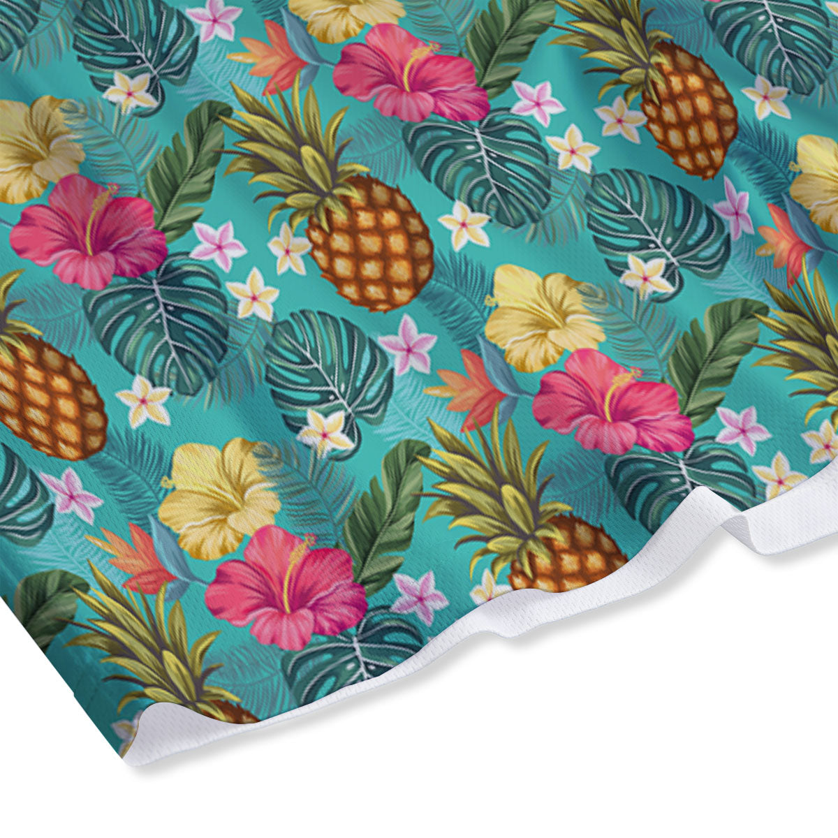 Pineapple Hawaii Hibiscus Print Pattern Mesh Shorts