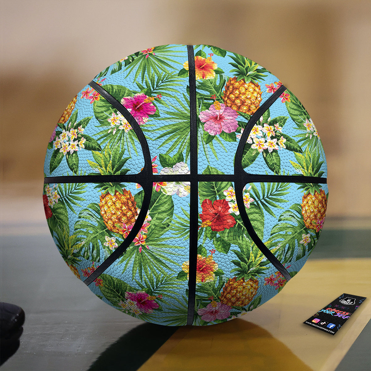 Pineapple Hawaii Tropical Print Pattern Basketball