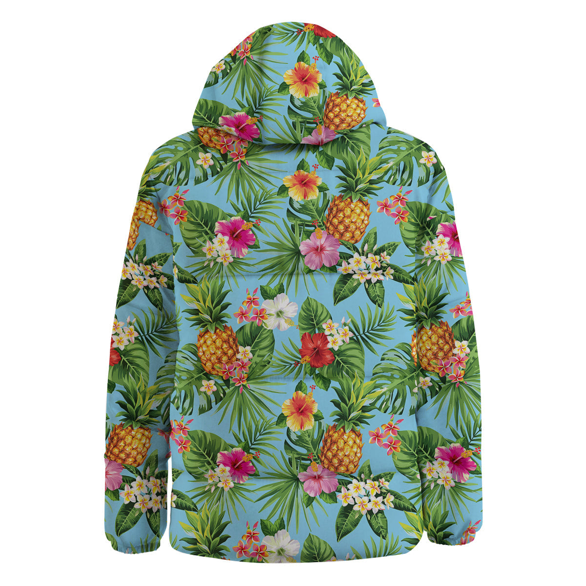 Pineapple Hawaii Tropical Print Pattern Down Jacket-grizzshop