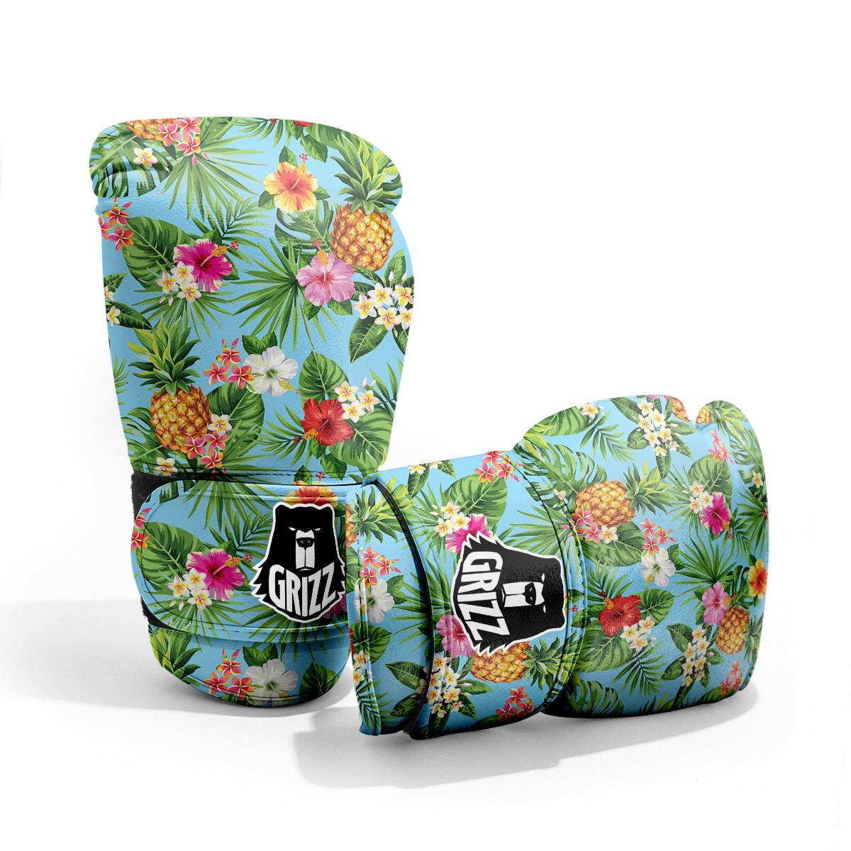Pineapple Hawaii Tropical Print Pattern Sparring Gloves-grizzshop