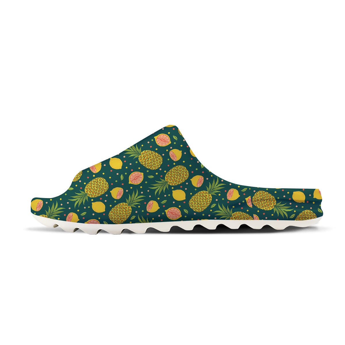 Pineapple Hawaiian Lime Print Pattern Sandals-grizzshop