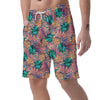 Pineapple Hawaiian Print Men's Shorts-grizzshop