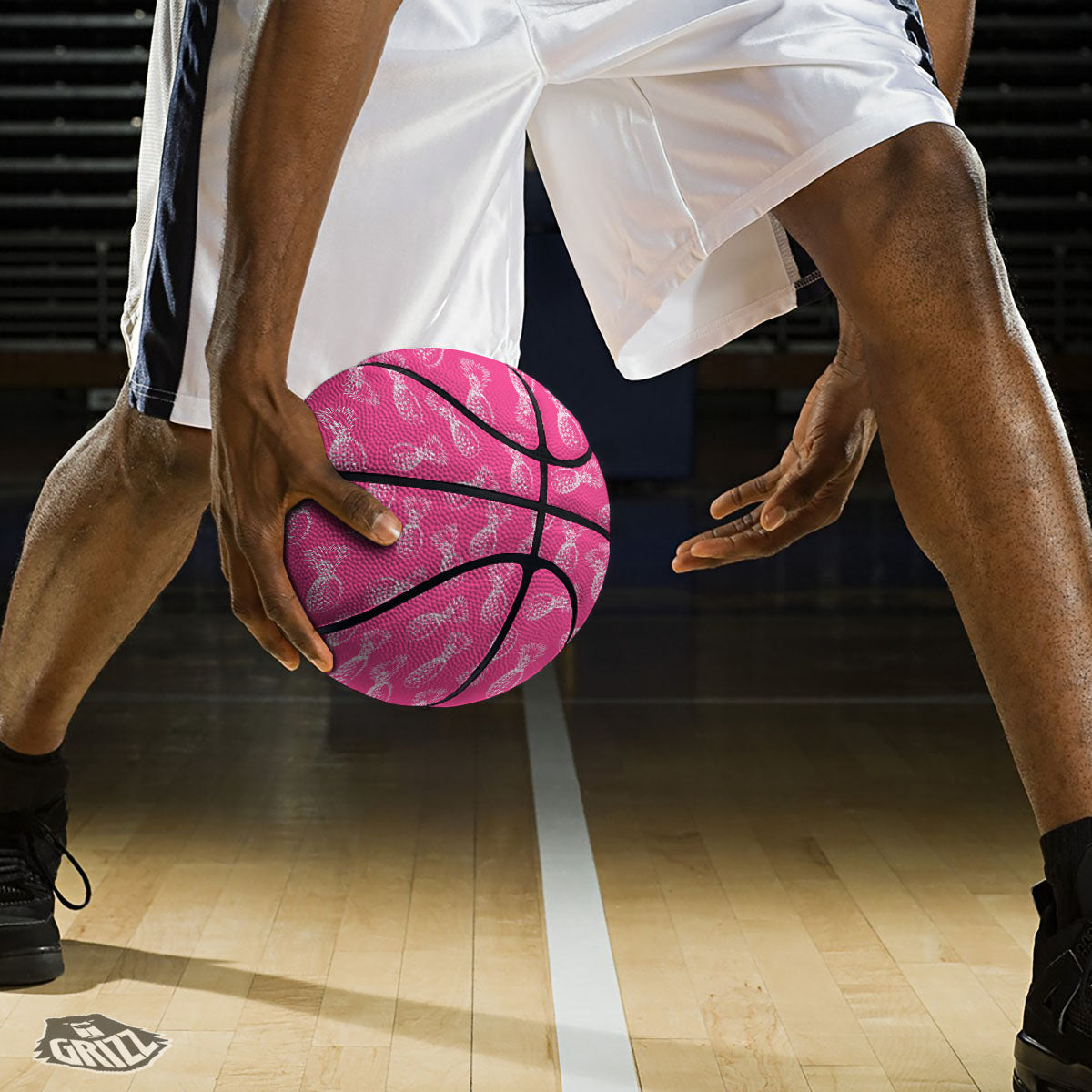 Pineapple Hot Pink Print Pattern Basketball-grizzshop