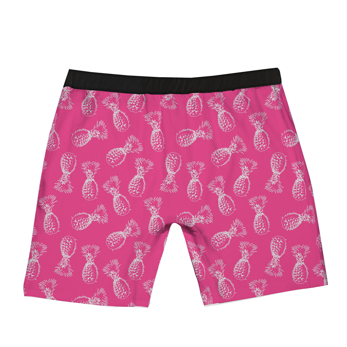 Pineapple Hot Pink Print Pattern Boxer Briefs-grizzshop