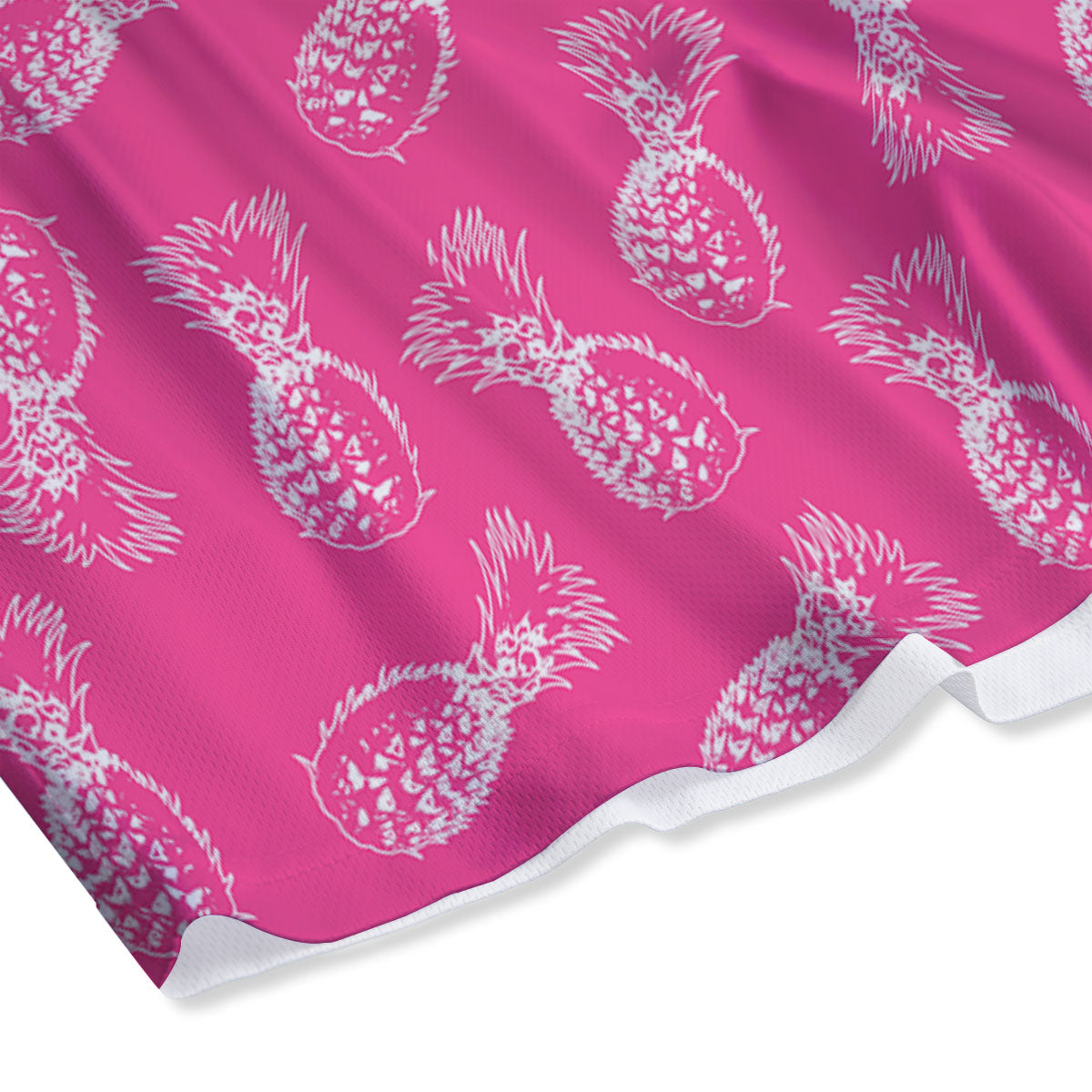 Pineapple Hot Pink Print Pattern Mesh Shorts-grizzshop