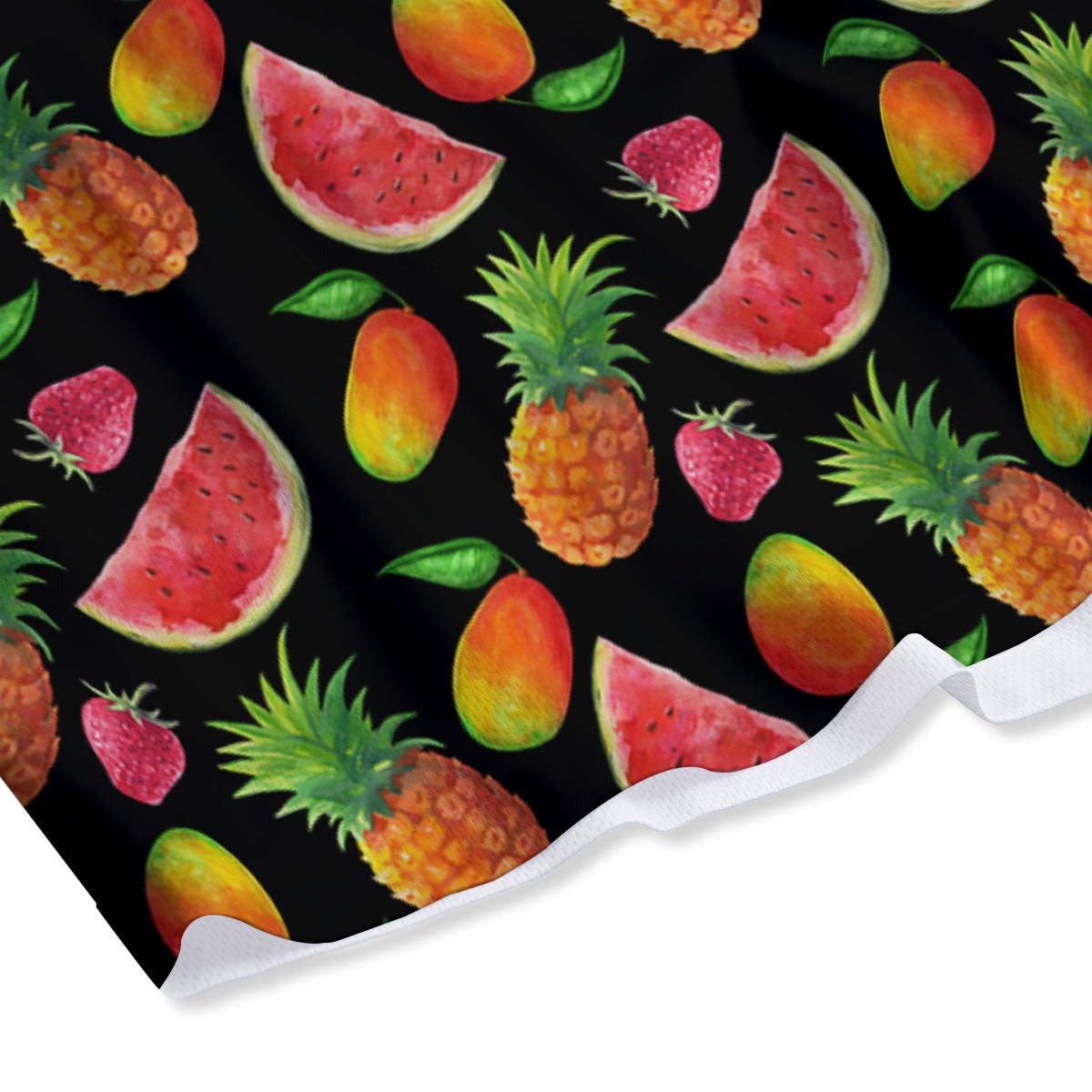 Pineapple Mix Fruit Print Pattern Mesh Shorts-grizzshop