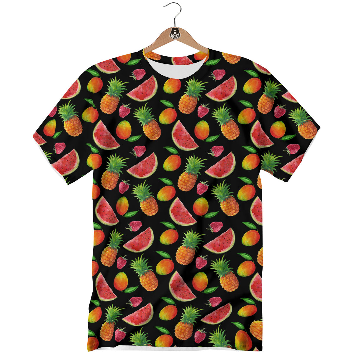 Pineapple Mix Fruit Print Pattern T-Shirt-grizzshop