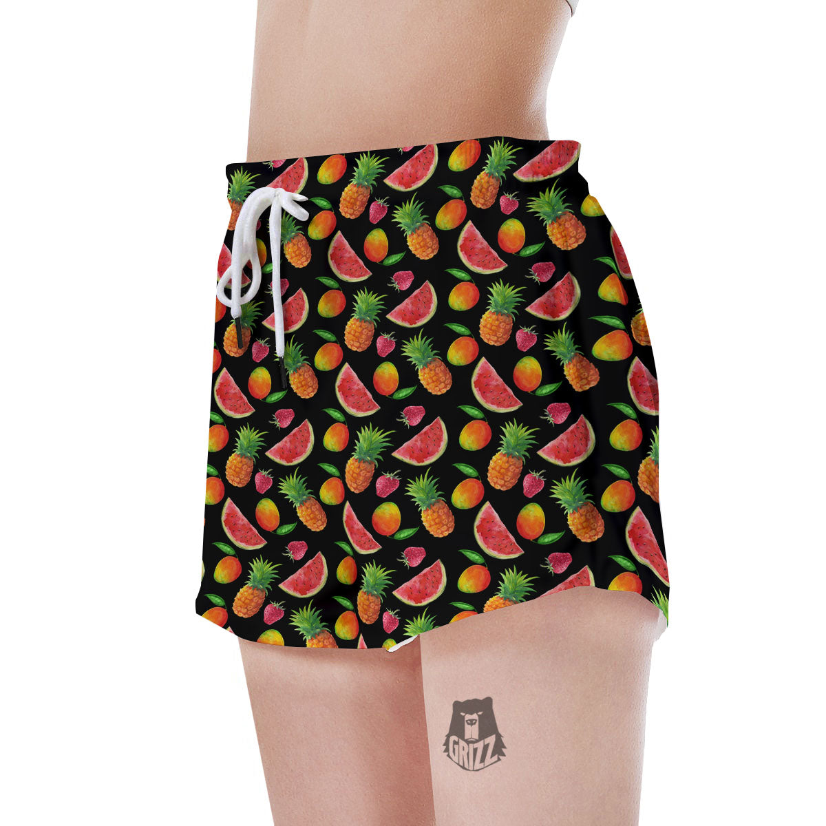 Pineapple Mix Fruit Print Pattern Women's Shorts-grizzshop