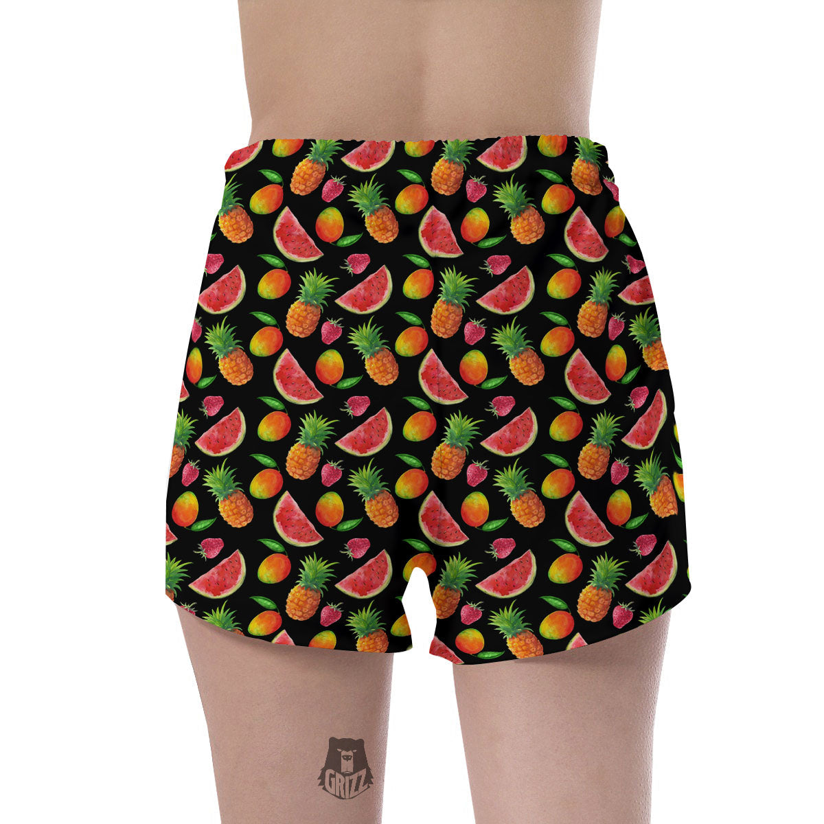 Pineapple Mix Fruit Print Pattern Women's Shorts-grizzshop