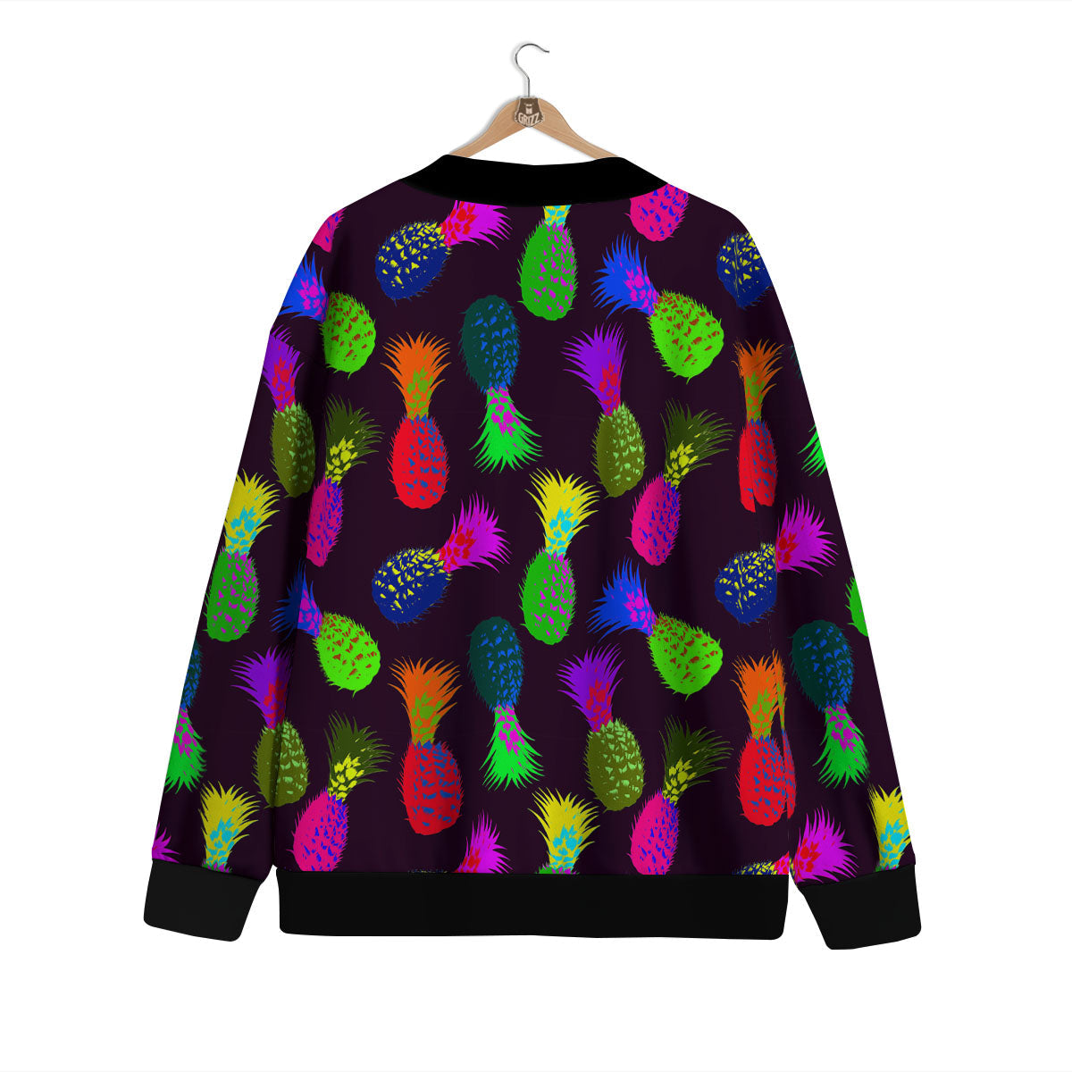 Pineapple Neon Trippy Print Pattern Cardigan-grizzshop