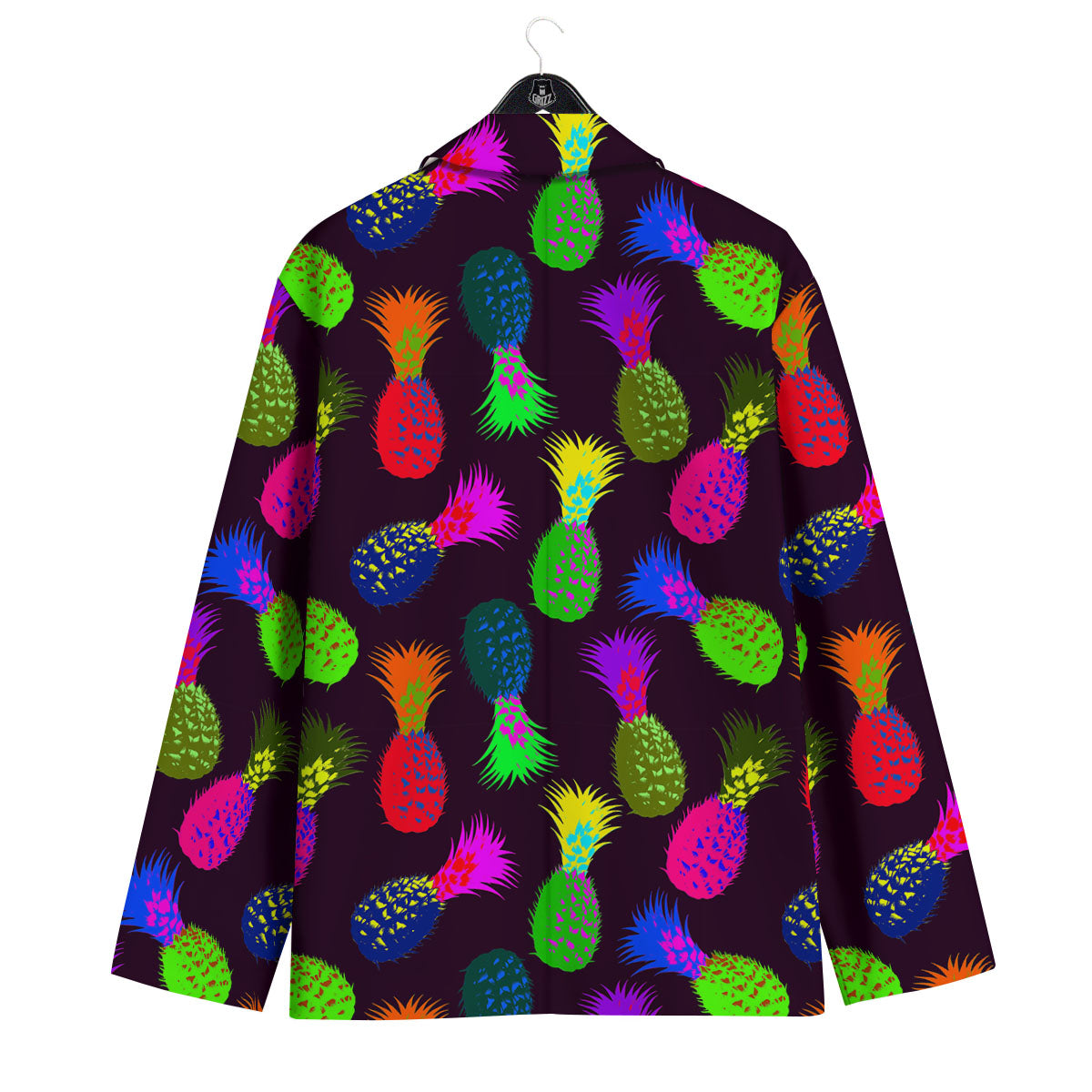 Pineapple Neon Trippy Print Pattern Men's Sport Coat-grizzshop