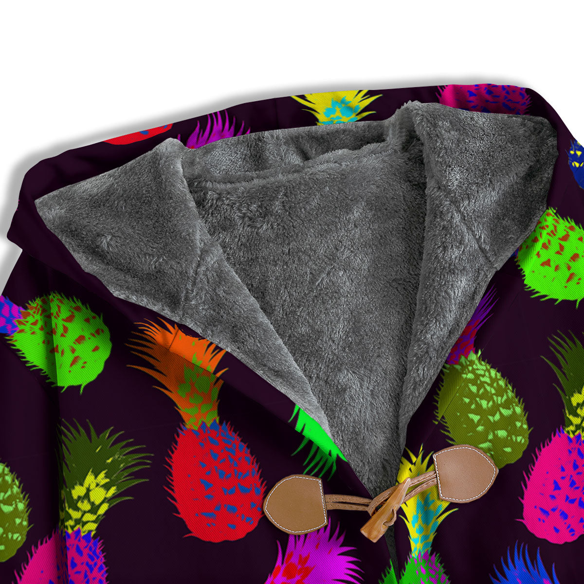 Pineapple Neon Trippy Print Pattern Men's Windbreaker Jacket-grizzshop