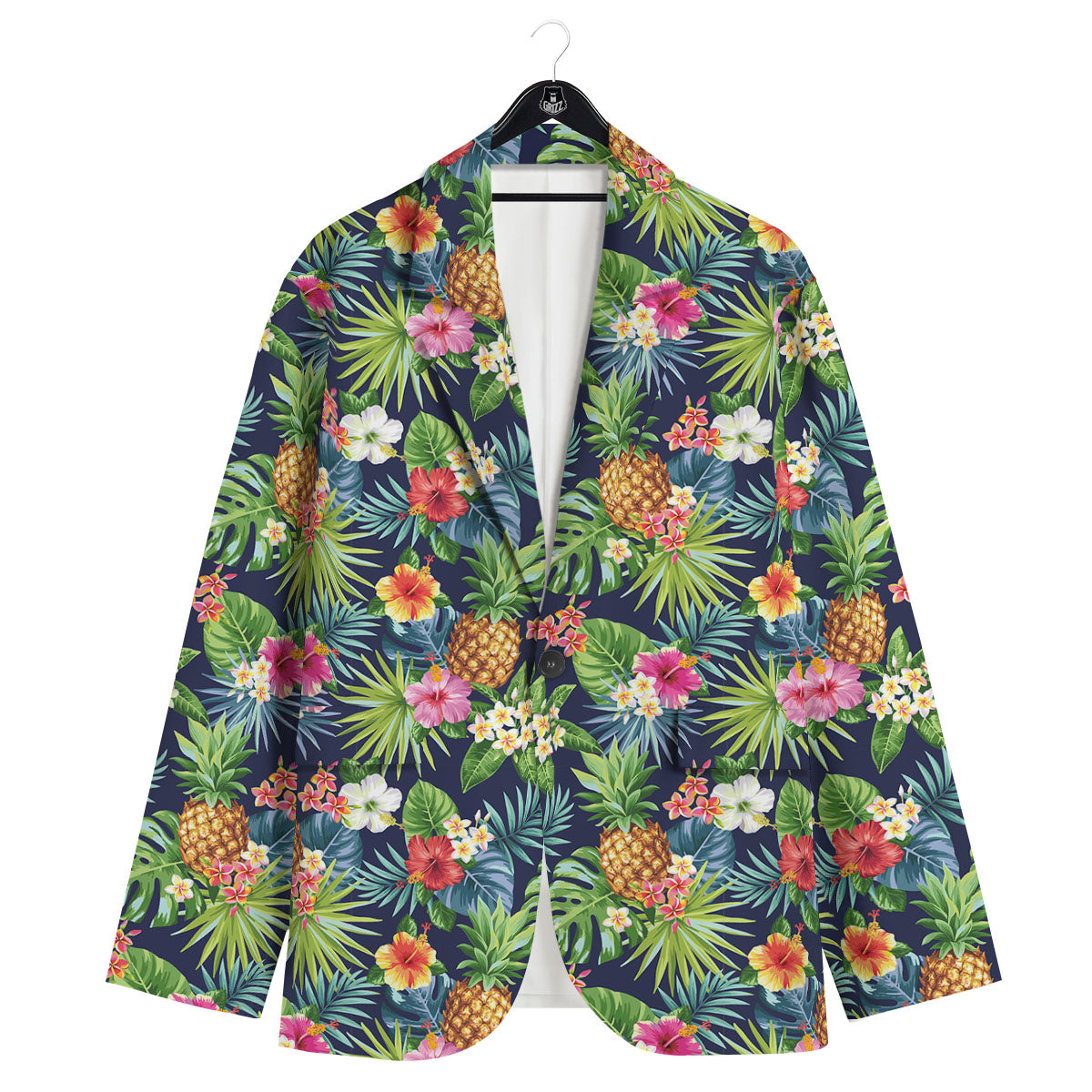 Pineapple Palm Leaf Print Pattern Men's Sport Coat-grizzshop