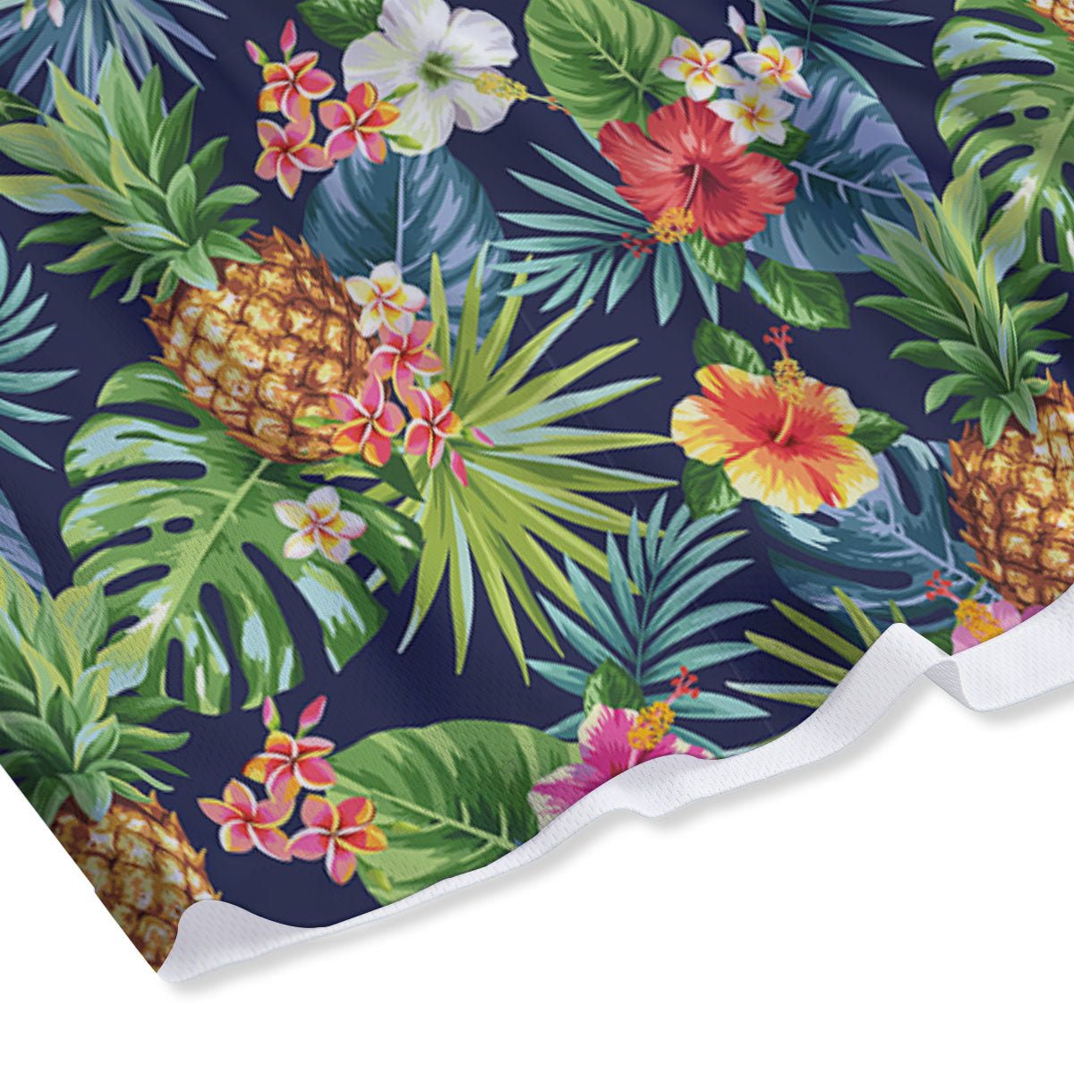 Pineapple Palm Leaf Print Pattern Mesh Shorts