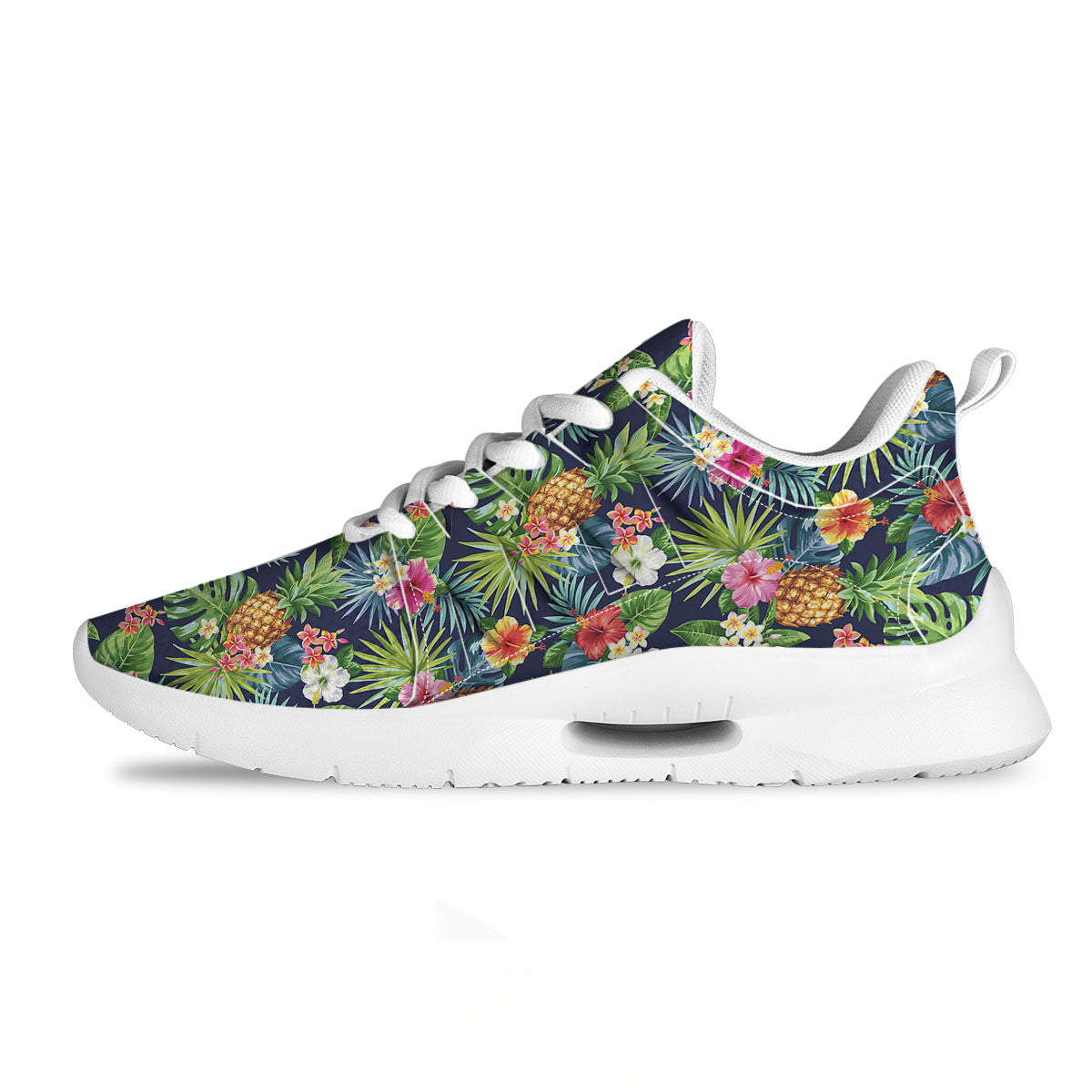 Pineapple Palm Leaf Print Pattern Tennis Shoes-grizzshop