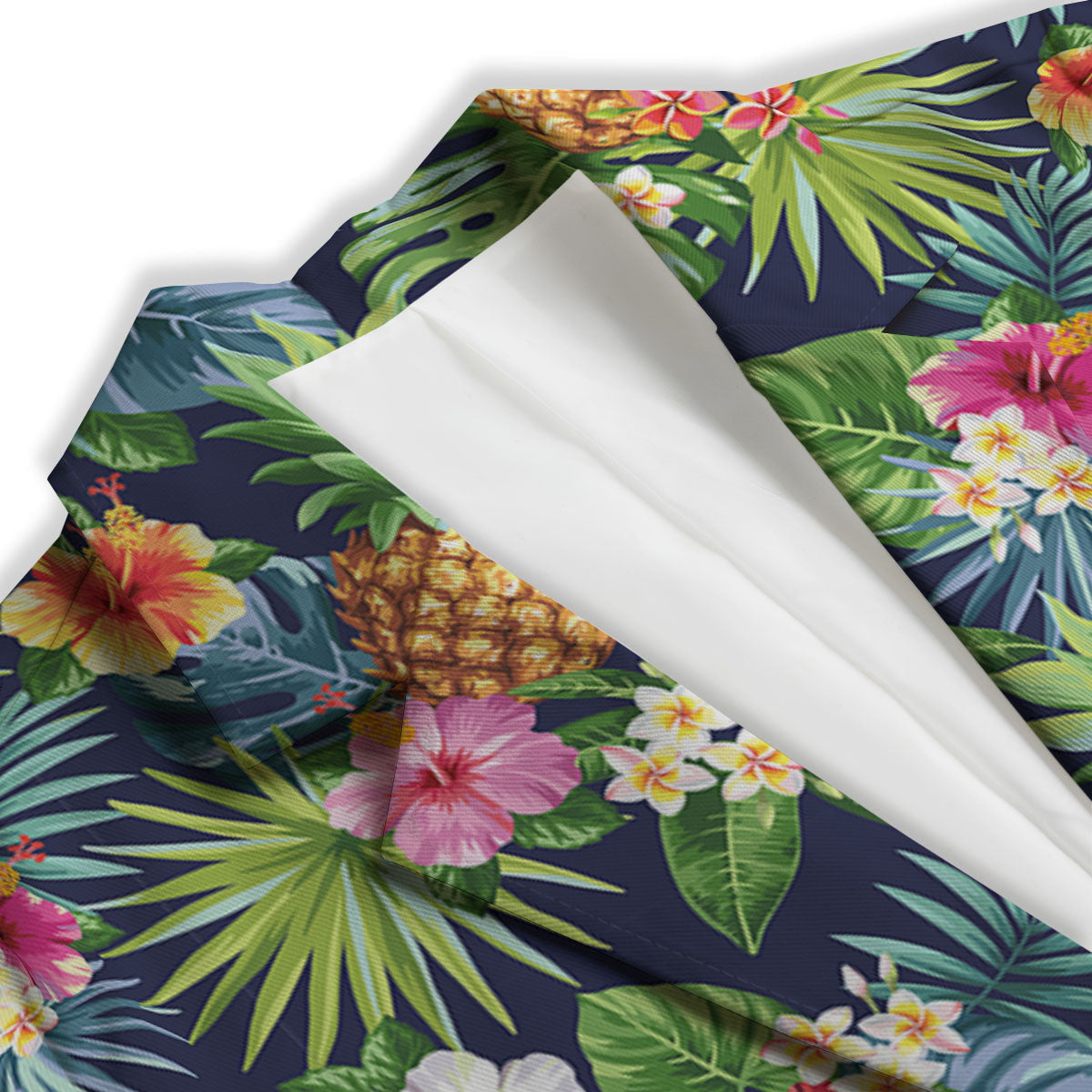 Pineapple Palm Leaf Print Pattern Women's Blazer-grizzshop