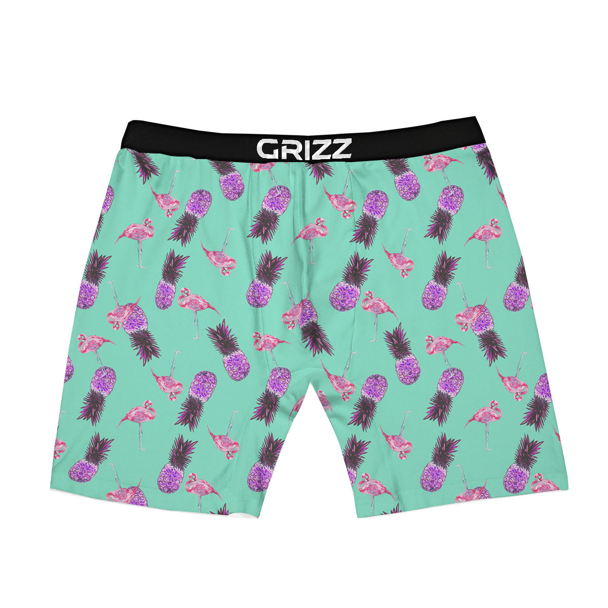 Pineapple Pastel Turquoise Print Pattern Boxer Briefs-grizzshop