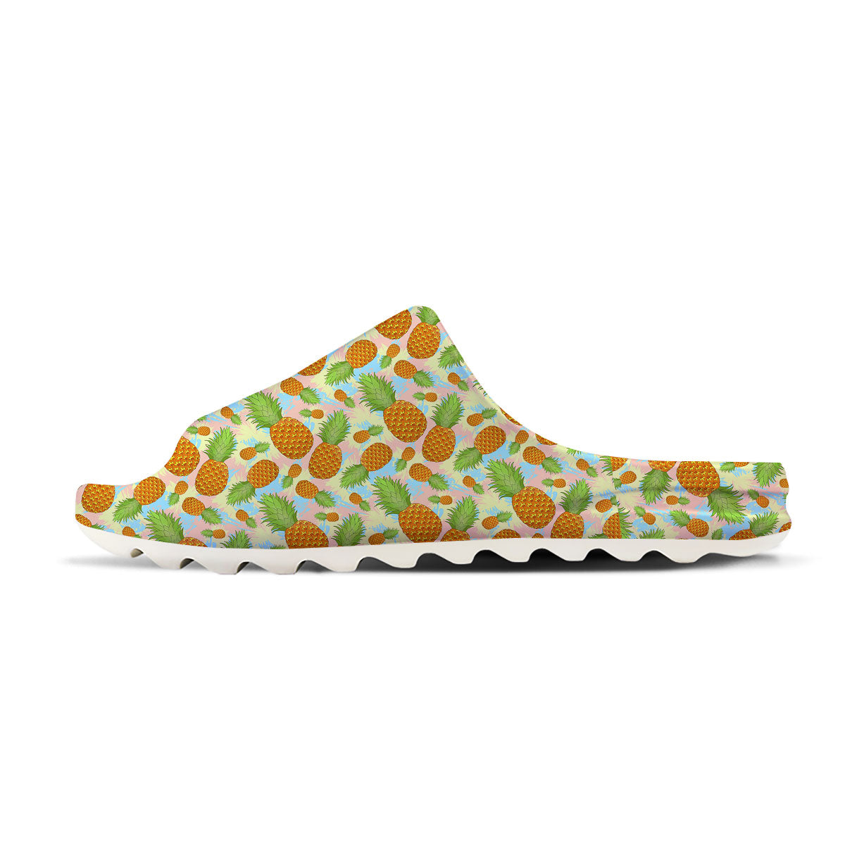 Pineapple Pastel Yellow Print Pattern Sandals-grizzshop